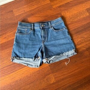 Express Mid-Rise Casual Blue Jean Shorts for Women